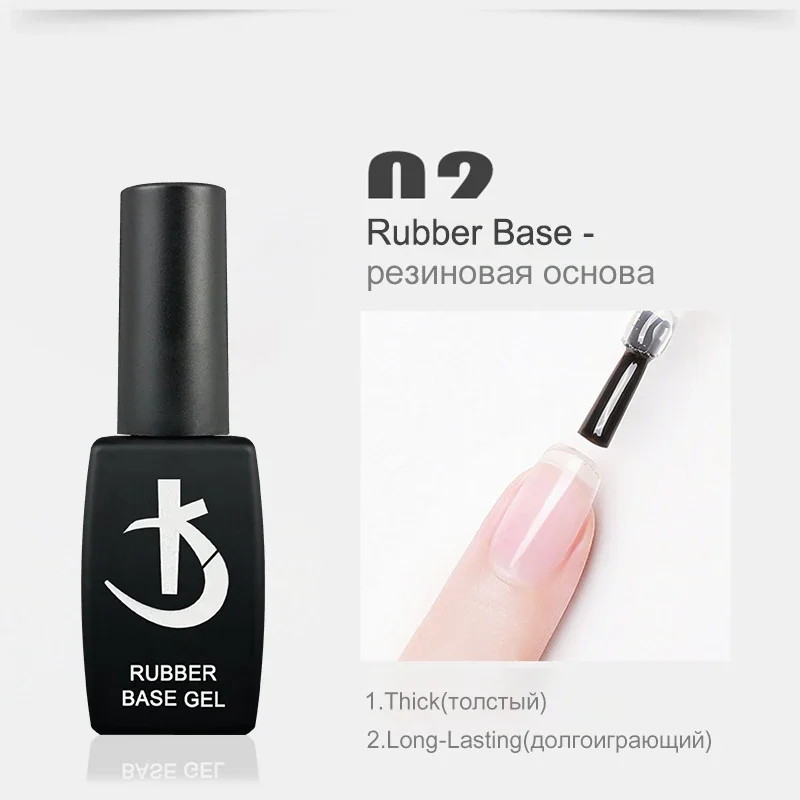 KODI JYJ Gruba gumowa baza do lakieru żelowego 12 ml Półtrwała baza do paznokci Żelowy lakier do paznokci Manicure Lakier UV Hybrydowy podkład