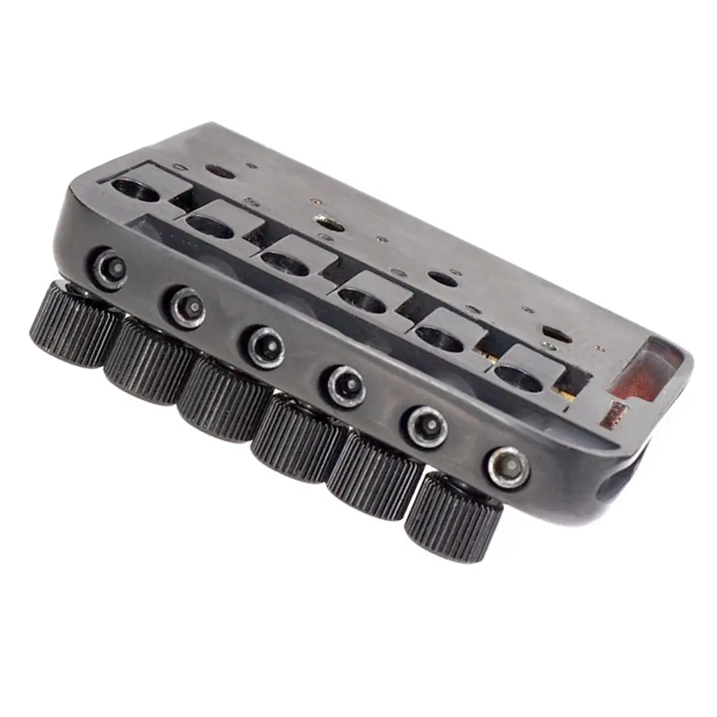 Electric Guitar Parts Headless Bridge Saddle Black Anti Rust Durable Easy Install for Guitar Accessory Kits and Repair Tools
