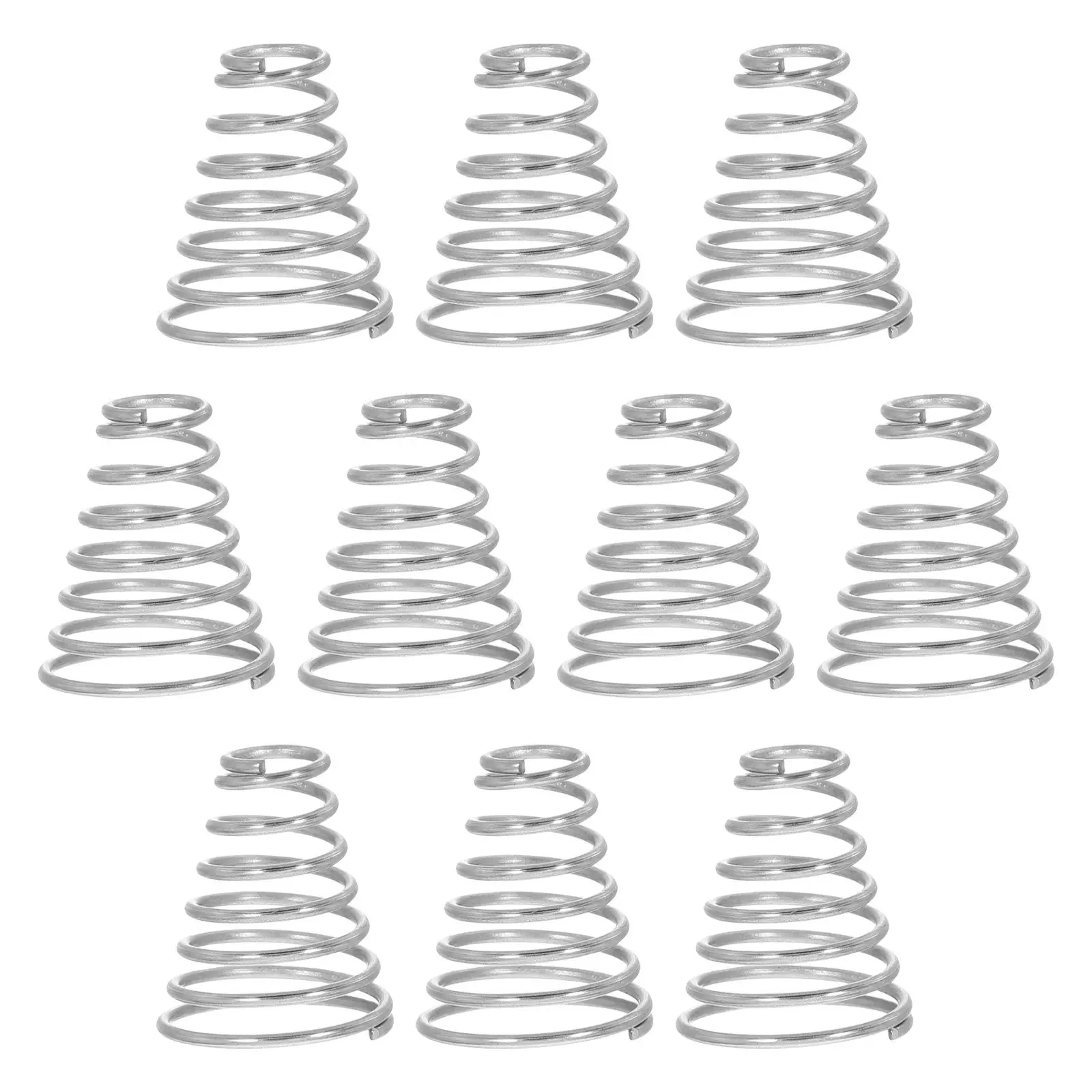 20Pcs Stainless Steel Battery Spring Conical Tower Shaped Coil Replacement for Flashlight Battery Compartments Compatible with