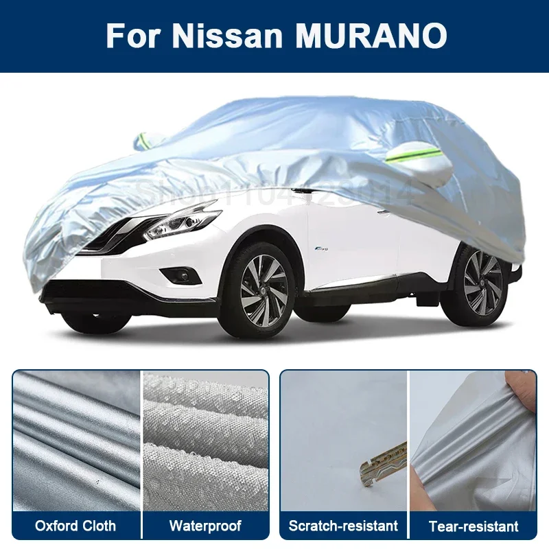 

Outdoor Full Car Cover For Nissan MURANO with Reflective Strips Waterproof Snowproof Dustproof UV Protection