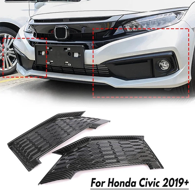 Передние противотуманные фары из углеродного волокна для Honda 10Th Civic 2019-2021