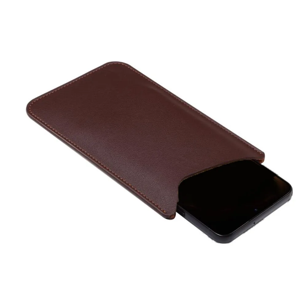 Leather Case Mobile Phone Bag Lightweight Case Cover Phone Protective Pouch Portable Fall Prevention Mobile Phone Pouch