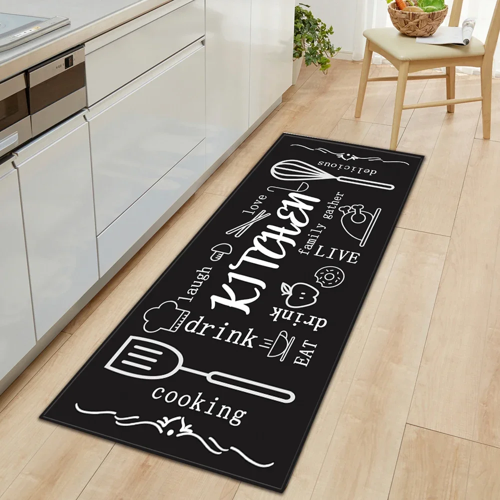 Kitchen Floor Mats Entrance Doormat Hallway Rug Bedroom Living Room Flannel Carpet Memory Foam Rugs Bedroom Decoration