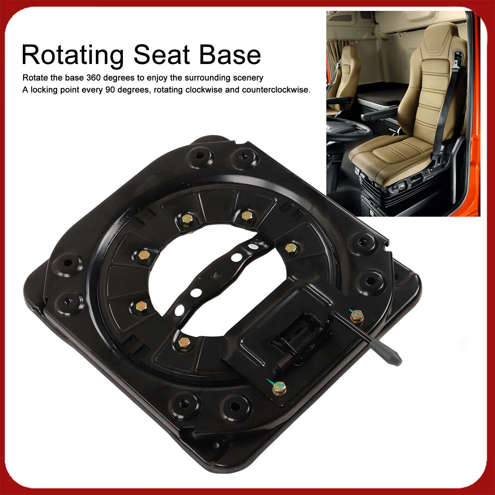 

Heavy Duty Seat Swivel Base Steel Plate 360 Degree Rotatable 130kg Load for RV Boat Bus Seat Swivel Base Seat Swivel Mount Plate