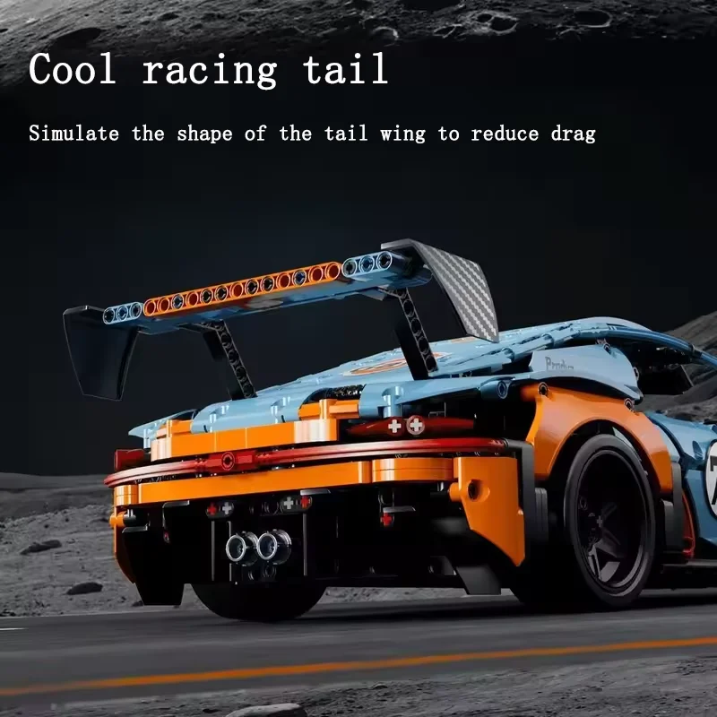 975PCS 1:14 FAI DA TE Super Auto Da Corsa Modello Building Block Mattoni Giocattolo Per Il Ritorno a Scuola Costruzione Creativa Regali di Festa di Compleanno