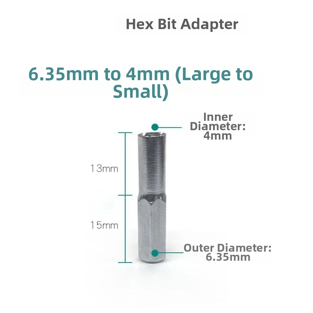 1/2Pcs 6.35mm To 4mm Bit Adapter Socket Hex Shank Insert Bit Magnetic Bit Holder Magnetic Screwdriver Bit Adapter