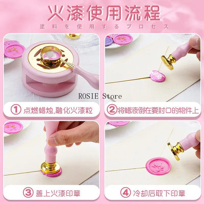 3D Metal Wax Seal Stamp Retro Snow Heart Seal Wax Stamp Replace Head Flowers Leaf Decorate Gift DIY Seal Tool view 5