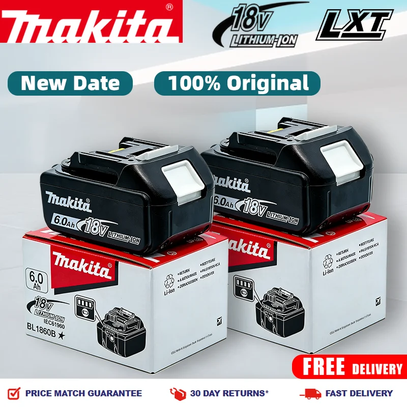 

Premium Makita 18V LXT® Lithium-Ion Battery and Charger Starter Pack (6.0Ah / 5.0Ah) For LXT BL1830 BL1860 BL1840 BL1850 TD173D