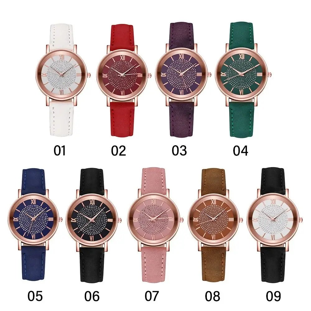 High Quality Waterproof Round Dial Wristwatch Ladies Watch Quartz Watch Casual Exquisite