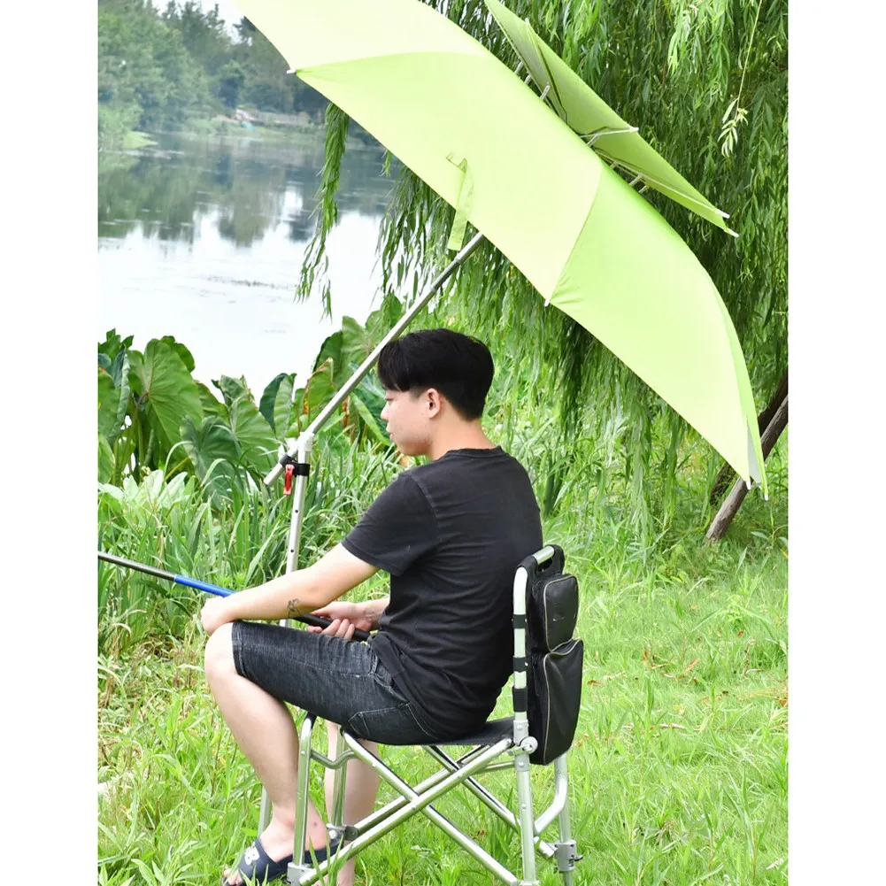 AA278Simple Heavy Duty Fishing Chair Umbrella Stand Holder Fixed Clip Brackets Mount Accessories Outdoors Universal Clamp,Bla