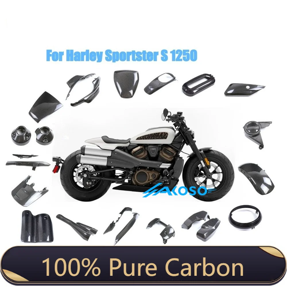 For Harley Davidson Sportster S 1250 CC RH 1250S 2021 2022 2023 2024 2025 100% 3K Full Carbon Fiber Motorcycle Fairings Kit