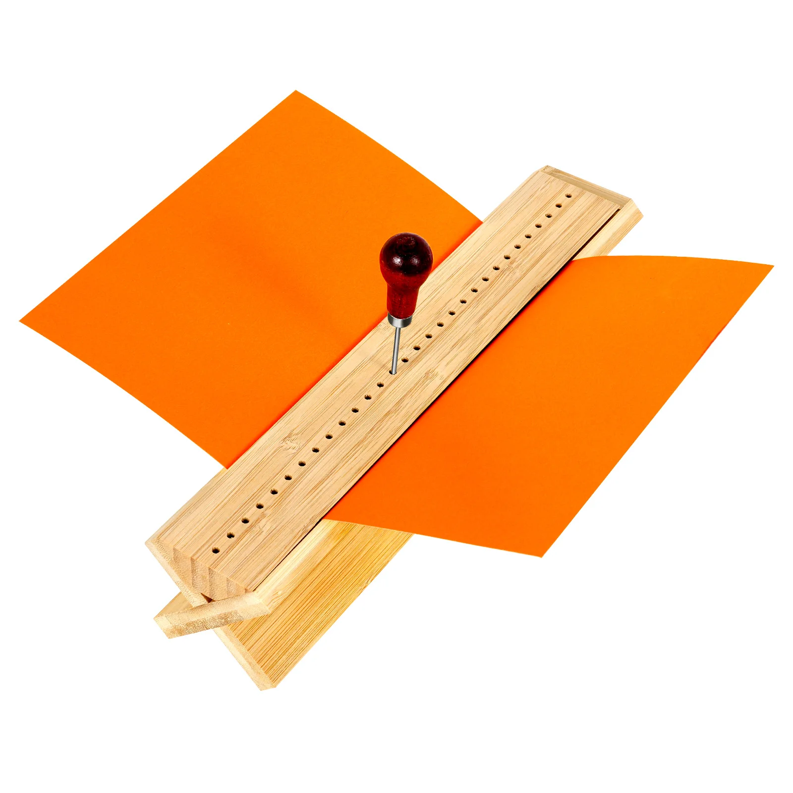 Book Binding Cradle with Awl Sturdy Wood Bookbinding Punching Cradle with Piercing Guide Bookbinding Supplies for Journal Photo