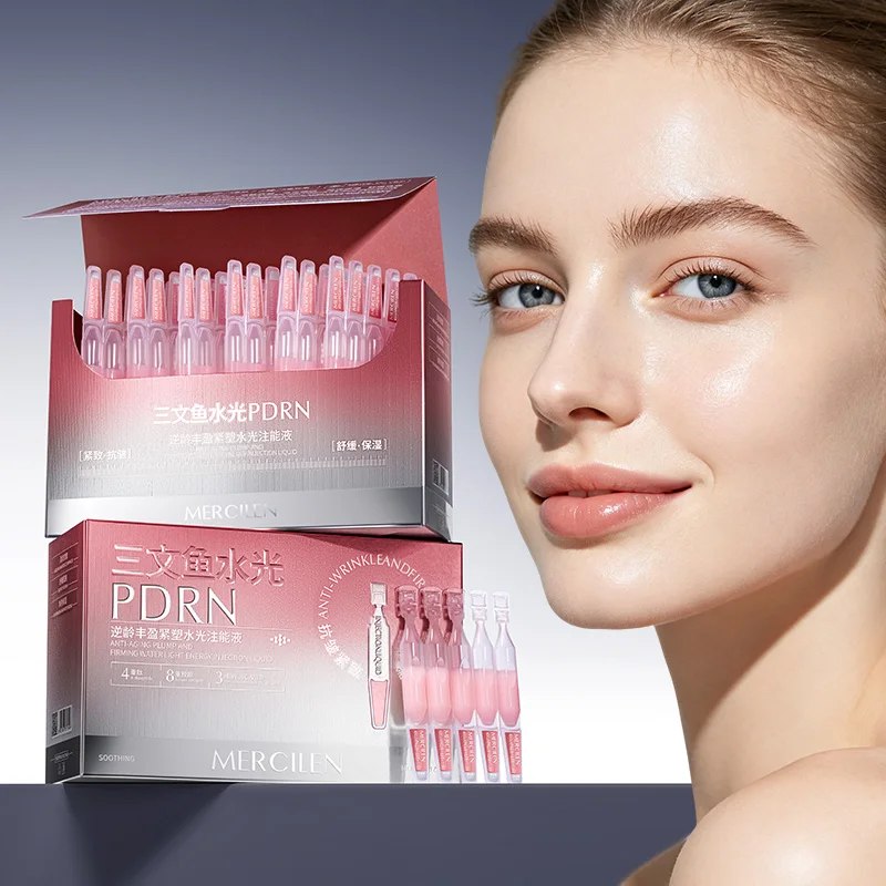 Mercilen Plumping, Firming, Moisturizing Energy Essence 1.5ml×30 Tubes, Individually Packaged for Cleanliness and Hygiene, Contains Collagen, Niacinamide, and Plant-Based Squalane for Moisturizing and Brightening, Making Skin Look More Youthful, Suitable for All Skin Types, Travel-Friendly