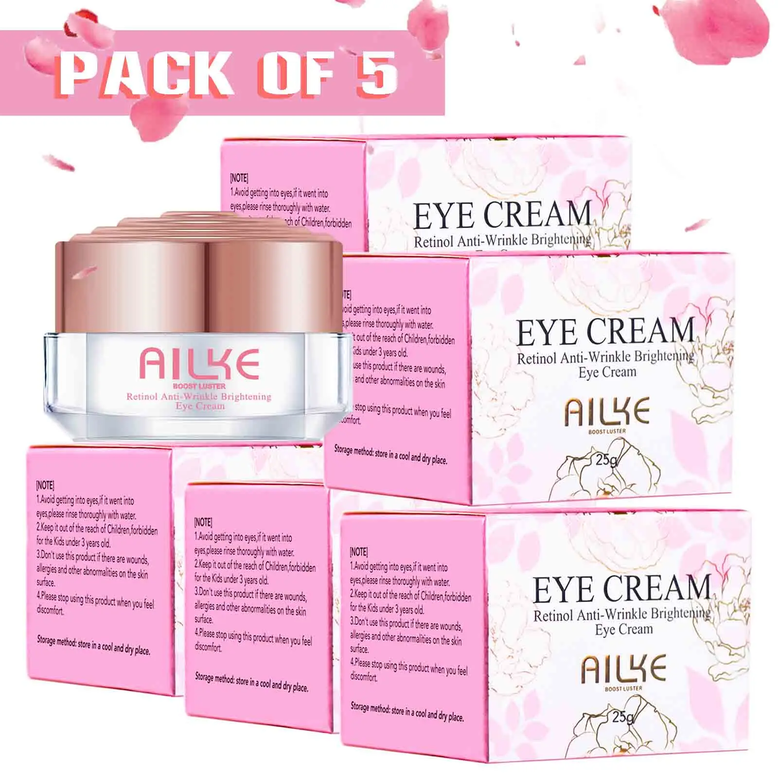 

AILKE Retinol Brightening Under Eye Cream, Smoothing , for Dark Circles & Puffiness, Eye Bag Treatment, Women Anti Aging Cream