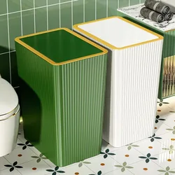 12/15L Bathroom Trash Can with Lid Large Capacity Garbage Bin for Kitchen Luxury Press-type Waterproof Living Room Garbage Bins