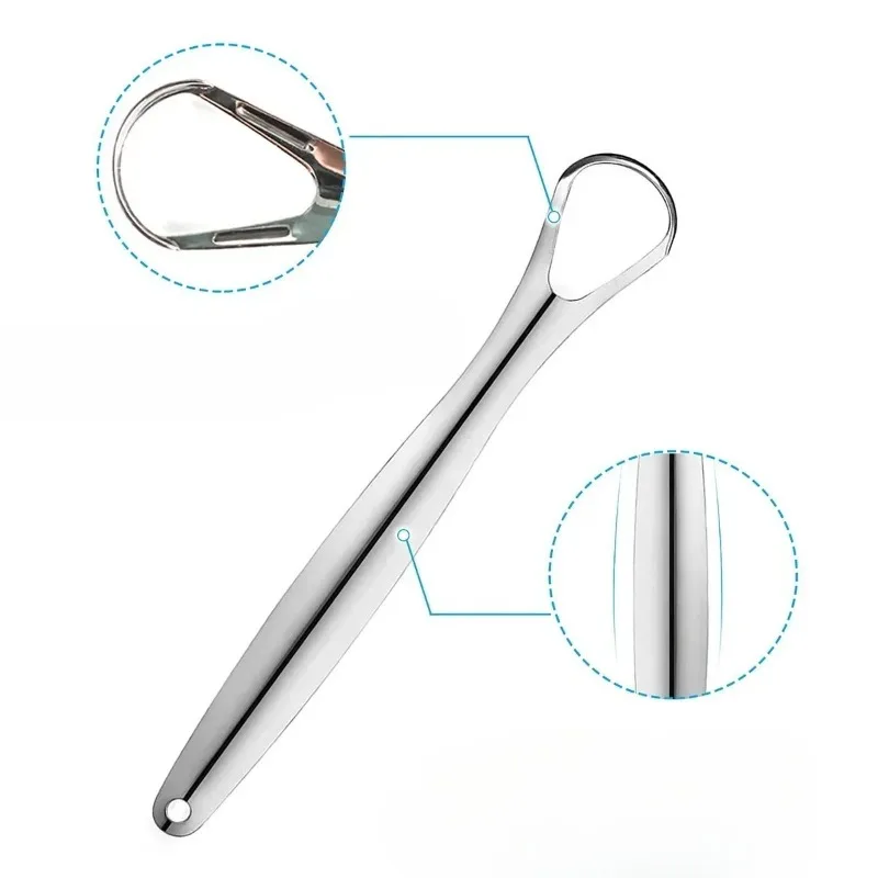 3 قطعة الفولاذ المقاوم للصدأ اللسان مكشطة مجموعة نظيفة الفم اللسان طلاء مزدوج الوجهين المتاحة أدوات تنظيف الفم عدة التنفس الطازج