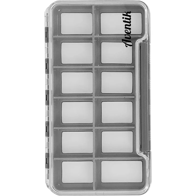 

Aventik Waterproof Fly Fishing Box Fishing Storage Case 6-18 Multi Magnetic Compartments Hook Lure Fishing Tackle Boxes L Size