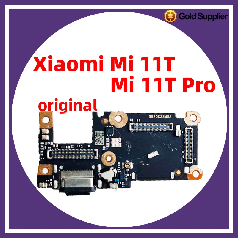 1 pc Original For xiaomi Mi 11T 11T Pro Dock Connector USB Charger Charging Port Flex Cable Board Replacement