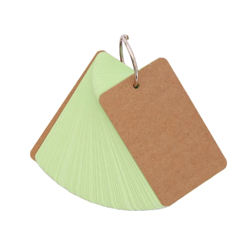 50PCS Karty indeksowe Uwaga Karty z Pierścieniami Binder Wersja Karta Unruted Card