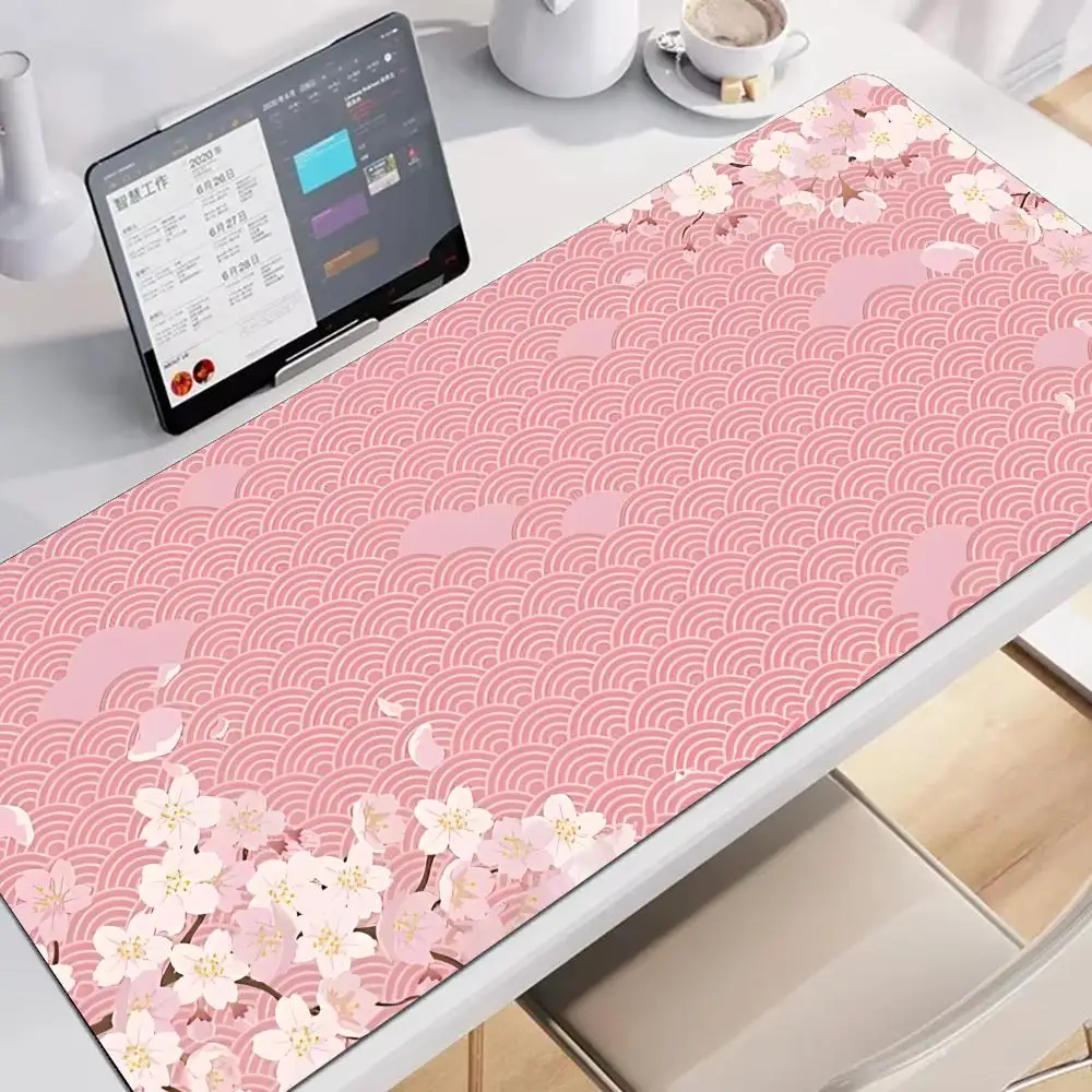 

Pink Sakura Mouse Pad Mousepad XXL Table Cushion Large Gaming Non-slip Laptop Tablet Mat Mini PC Playmat