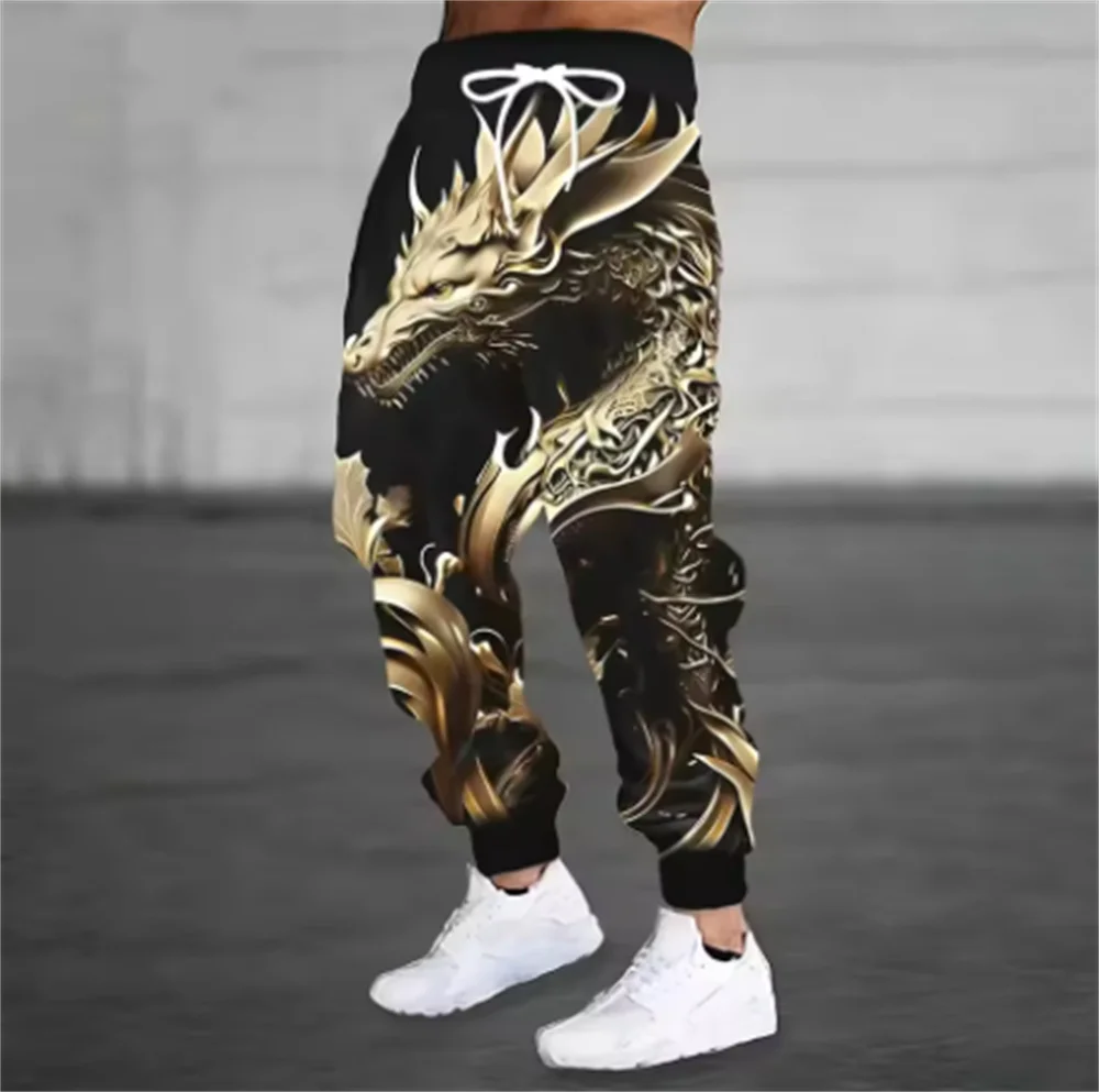 Autumn Winter New  Pants Fashion 3D interesting pattern printing Sweatpants Men Loose Casual Pocket Drawstring Sweatpants