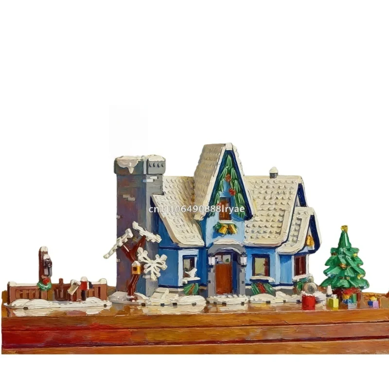 

Santa Claus drove to building blocks, winter building assembly, brick patterns, adult and children's toys, Christmas gifts