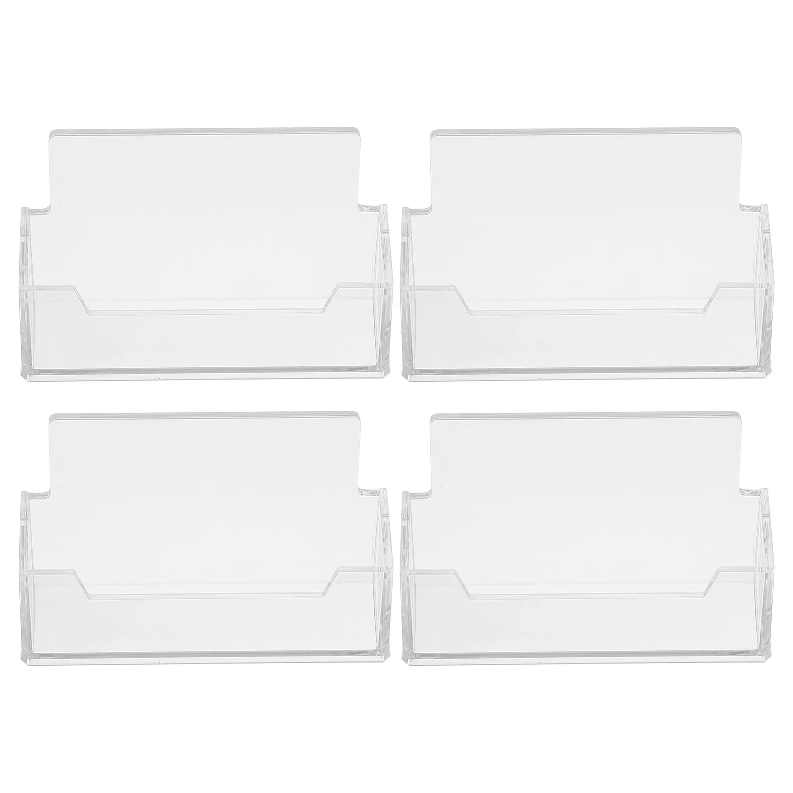 4 قطعة حامل بطاقة الاكريليك منظم بطاقة الأعمال مكتب عمل عرض موقف حامل بلاستيك حامل البطاقة حامل بطاقة المكتب #2