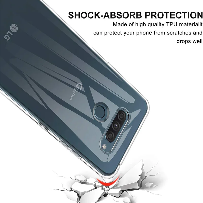 Case For LG G7 G8 G8S G8X G9 V50 ThinQ TPU Case Transparent Silicone Soft Back Cover ShockProof Clear Protective Cover Case