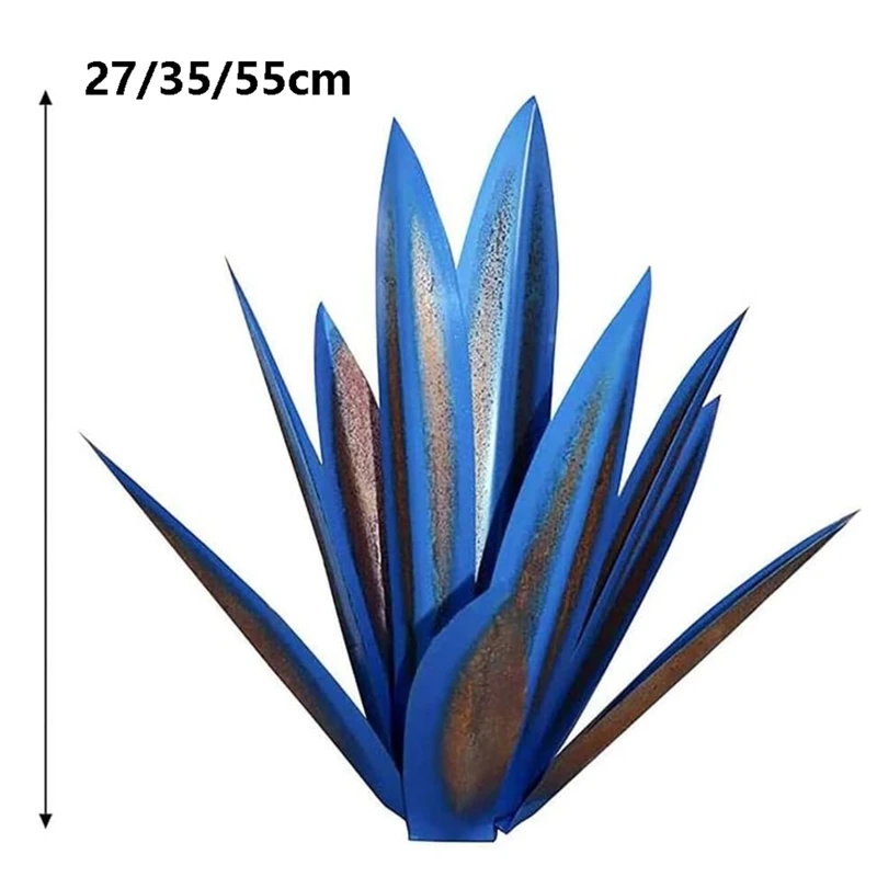 Tequila-escultura rústica de Metal, planta de ágata, decoración del hogar, adornos de jardín de ágata de Metal pintados a mano rústicos para exteriores