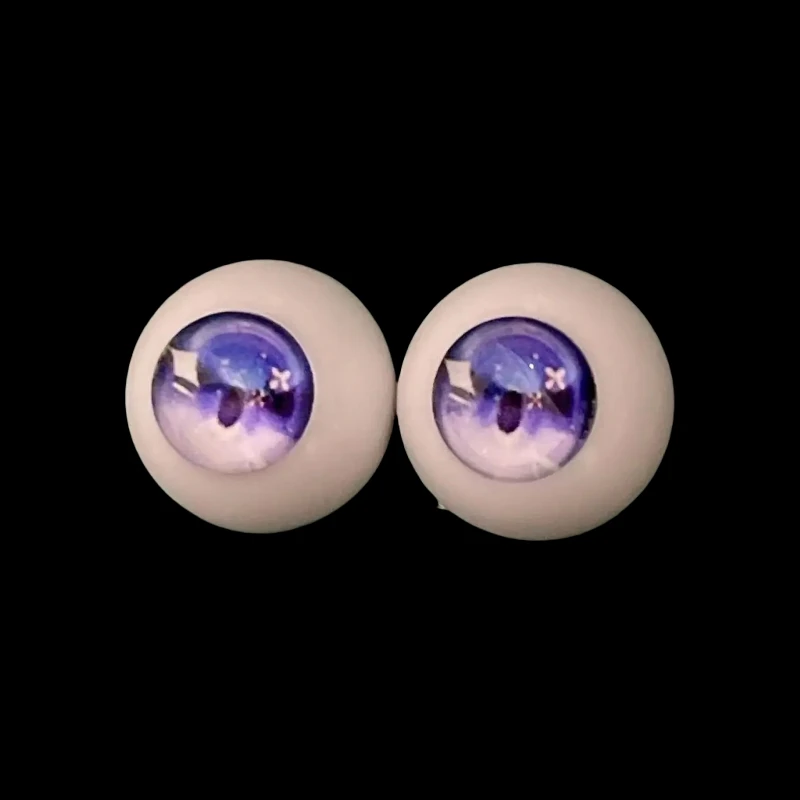 2 ペア人形眼球 12 ミリメートル/14 ミリメートル 1/6 BJD 人形 DIY おもちゃアクセサリー漫画眼球アニメ目カラフルな目