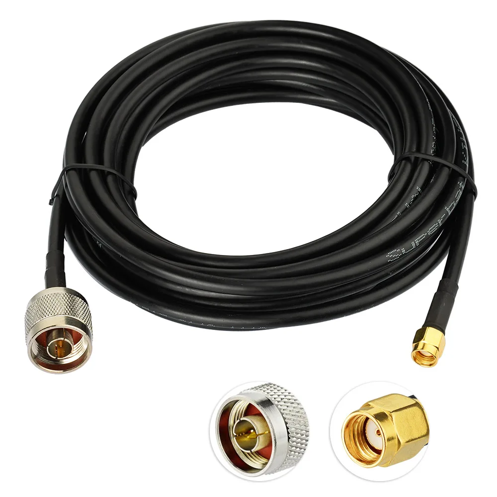 Superbat N Plug to RP-SMA Male(Female Pin) Straight Paitail Cable N to SMA Cable Assembly LMR195 1M