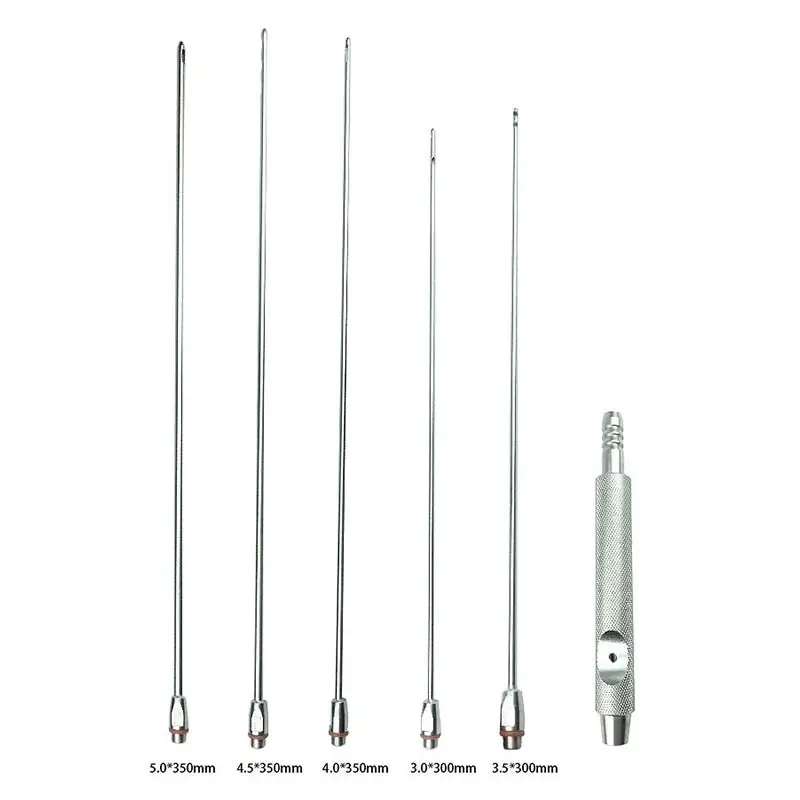 3 Holes Liposuction Cannulas Stainless Steel Autoclavable Liposuction Handpiece Fat Remove Liposuction Needle