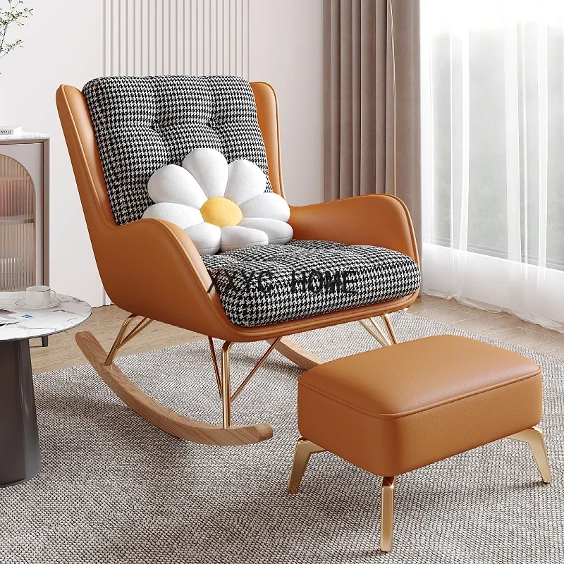 Back Jardin Living Room Chair Modern Pad Cushion Rocking Lounge Living Room Chair Nordic Accent Meubles De  Home Furniture