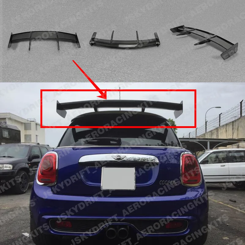 

For Mini Cooper S F56 Carbon Fiber Rear Trunk Roof Spoiler Wing Diffuser Lip Kit