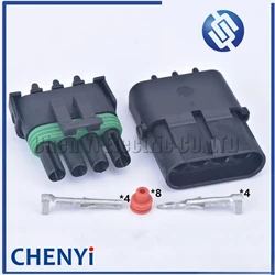 4 Pin 2.5 Male or Female Electrical harness Plug waterproof Square wire connector 12010974 12015797