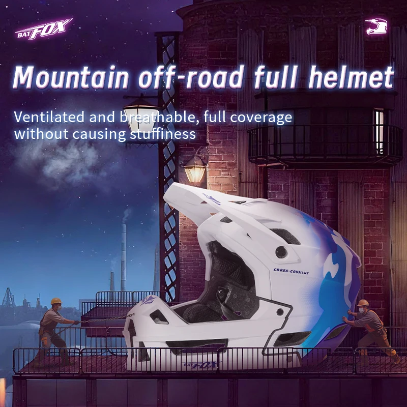 BATFOX 2025 casco de carreras para adultos, descenso, MTB, Casco integral para bicicleta de montaña, para bicicleta de montaña