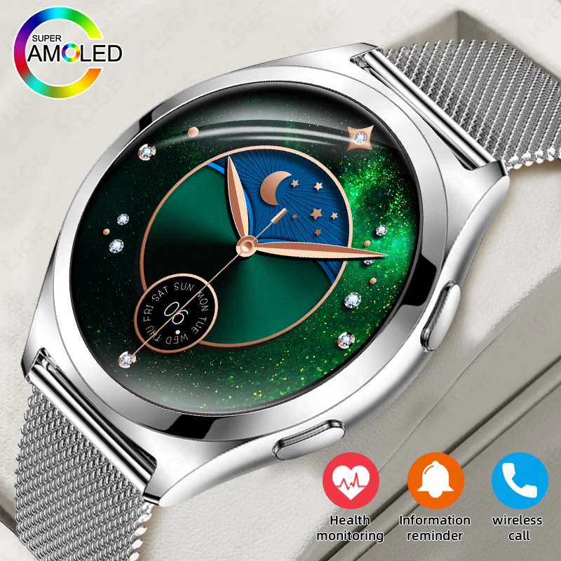 

New 1.27" 360*360 Resolution Smart Watch Women Waterproof BT Call Smart Bracelet Ladies Sports Health Monitor Ladies Smartwatch