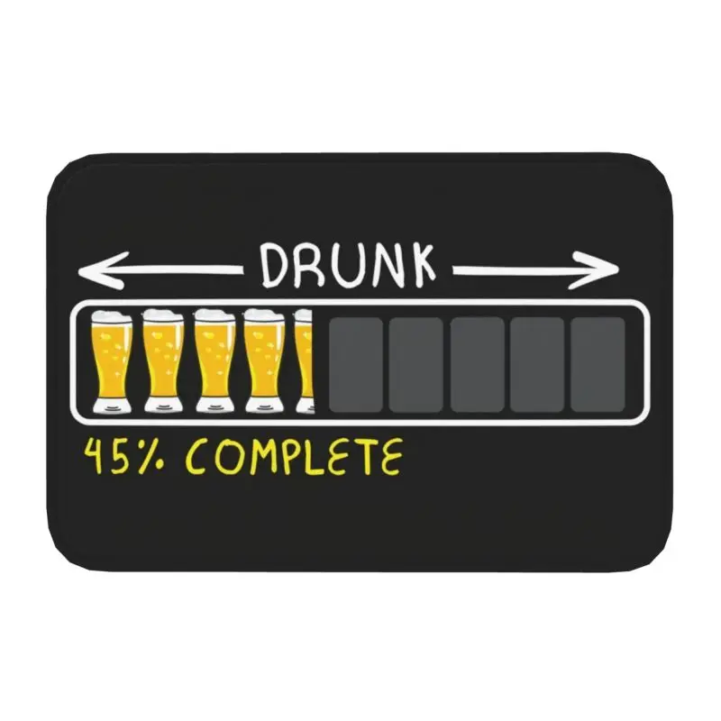 Custom Drunk Beer Loading 45% Complete Doormat Anti-Slip Entrance Bathroom Kitchen Door Floor Mats Toilet Rug Carpet Footpad