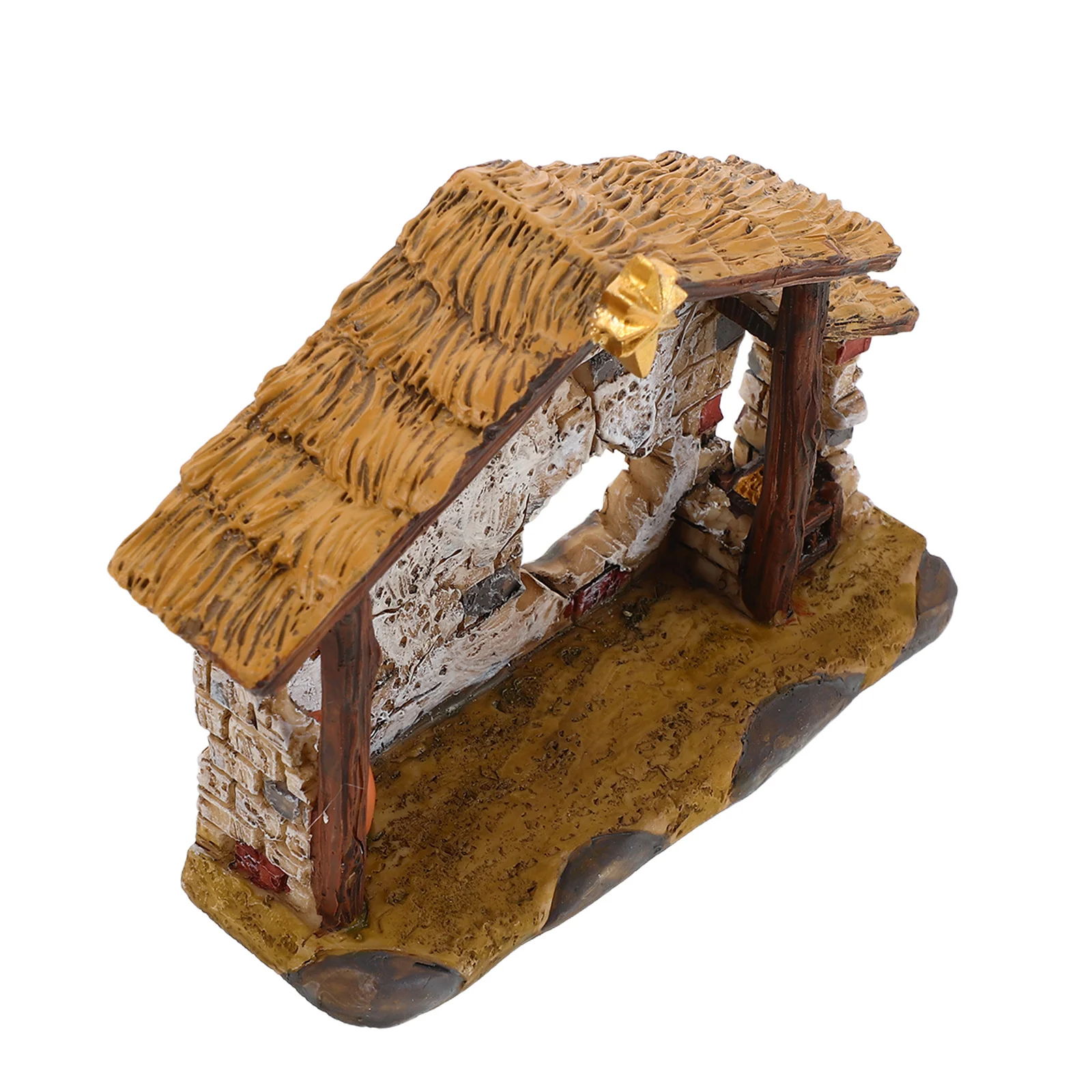 Resin Nativity Scene Ornament 8.5cm Christmas Mini Desktop Decoration Religious Classic Xmas Present Tabletop Statue