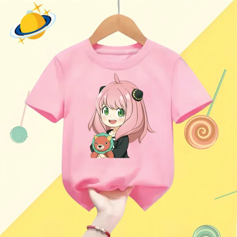 New Spy X Family Boys Girls Kids T-shirt Children's Clothing Kawaii Cartoon Anime Print Anya Harajuku Graphic casual top