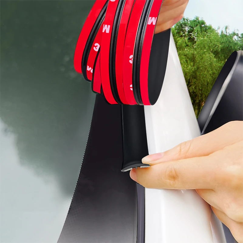 

Car Rubber Seal Strips Noise Insulation Auto Protector Sticker Window Edge Windshield Roof Sealing Strip Automobiles Accessories