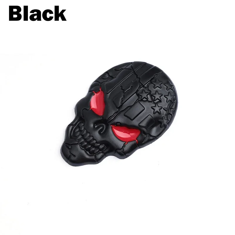 OTOKIT 3D Metal Car Stickers Ghost Skull Metal Emblem Badge Decal For Gold Black Skull Skeleton Car Motorcycle Decal Stickers