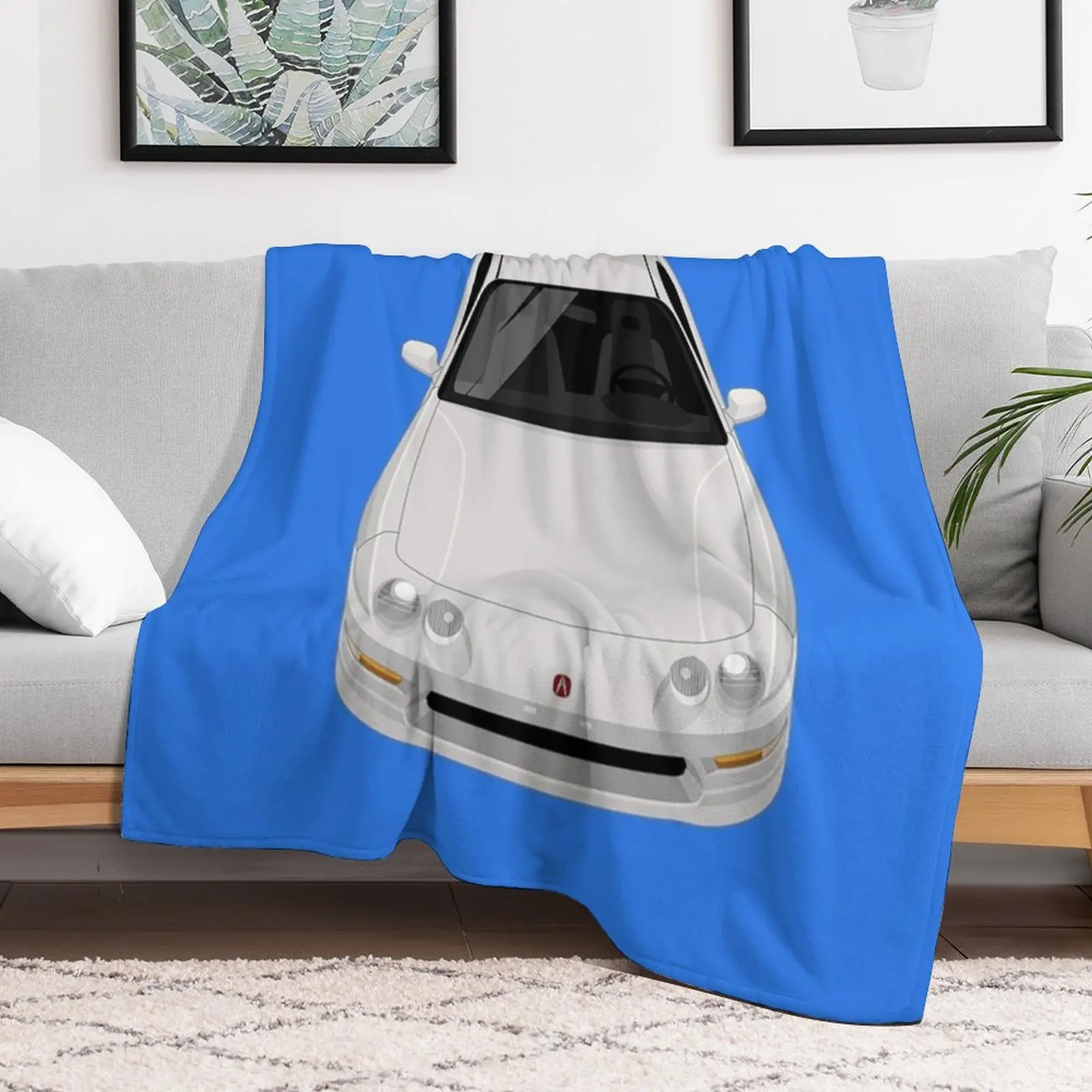 White Integra T-ShirtIntegra Type R 1997-2001 - White T-Shirt_by JDMart_ Throw Blanket Polar halloween Blankets