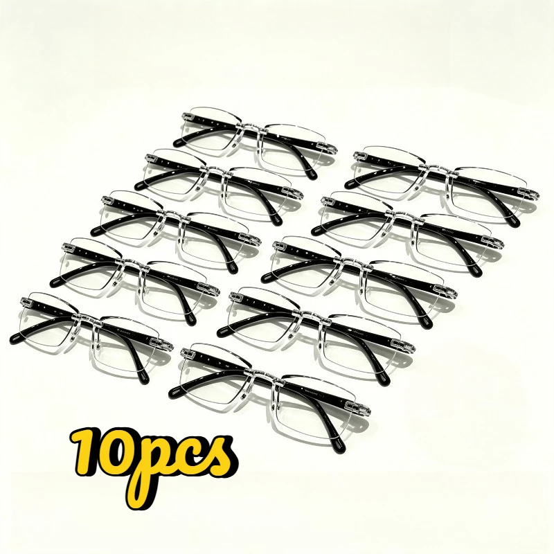 20/10/9/6/3Pcs Reading Glasses Multi‑Pack, Clear Upper Frame with Black Temples, +1.0‑+4.0 for Daily Reading Use