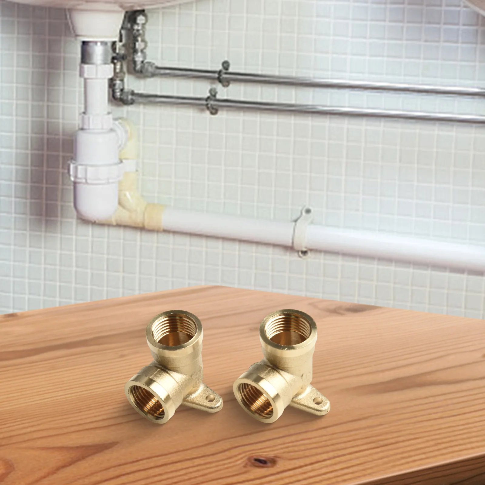 

2 шт. латунные фитинги: латунный угловой соединитель для дренажных систем, универсальная совместимость, простая установка, эффективная система водоотведения