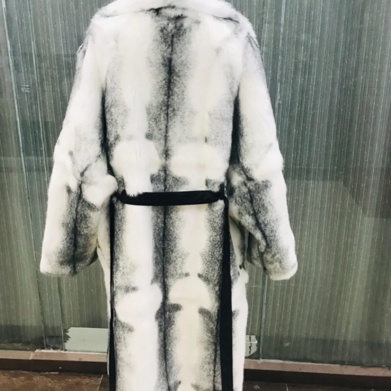 2025 الشتاء النساء معطف فرو الأرنب الصناعي اللون حظر التلبيب طوق الإناث الفراء الطبيعي أبلى طويلة شيك سيدة فرو منك سترة