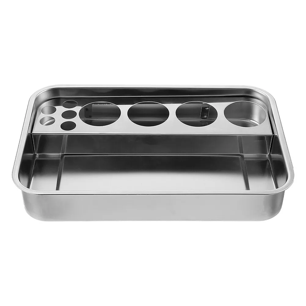 

Поднос для перевязки ран из нержавеющей стали, утолщенный металлический поднос для терапевта, тарелка для хранения инструментов, лабораторный инструмент, 1 шт.