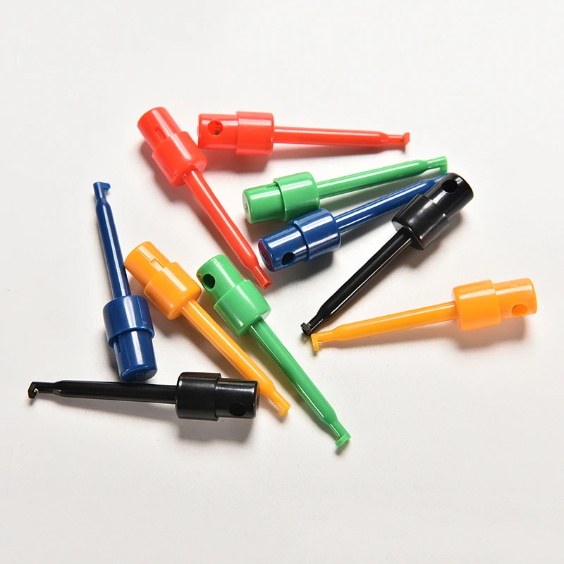 ชุดสายวัดมัลติมิเตอร์ขนาดเล็ก 10 ชิ้น พร้อมคลิปหนีบแบบตะขอ สำหรับทดสอบ SMT/SMD สำหรับโทรศัพท์มือถือและผลิตภัณฑ์อิเล็กทรอนิกส์