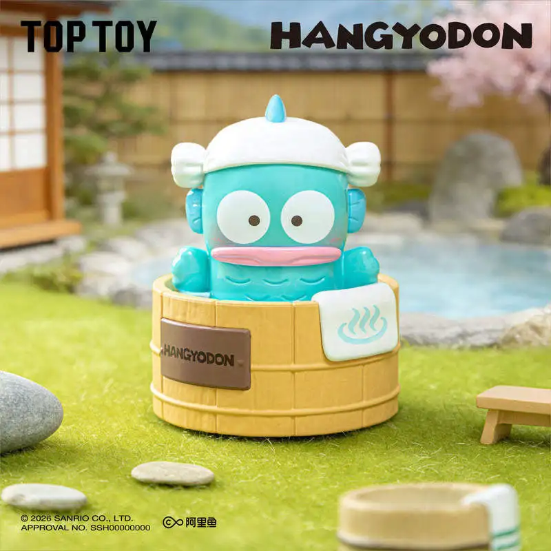 

[Genuine] In Stock New Sanrio Family Rotating Hot Spring Series Handmade Blind Box Hello Kitty Desktop Trendy Toys Ornament Gift