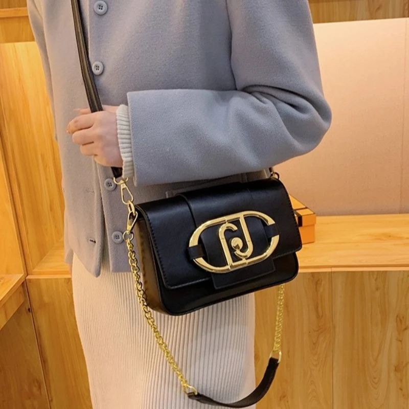 Bolso cuadrado pequeño de moda de invierno 2026, bolso cruzado de hombro elegante de diseñador de París de lujo, bolso clásico para mujer